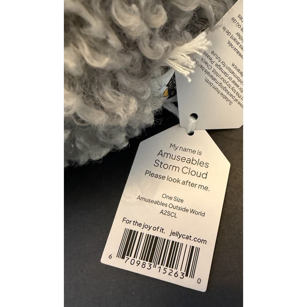 BNWT Jellycat Storm Cloud Amuseables 100% Authentic Jellycat FAST SHIP US Seller - Picture 8 of 9